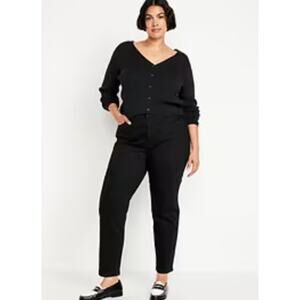 Old Navy High Waisted OG Straight Ankle Jeans 20 Black NWT Womens